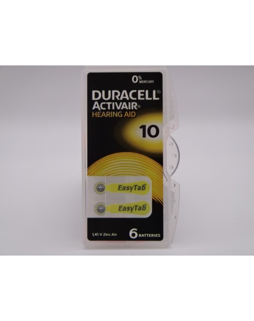 Duracell 10, PR70, 1.45V baterii auditive blister 6 pentru aparate auditive